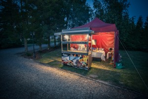 Ein Catering-Grill für Spieße