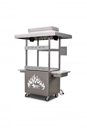 A catering grill for skewers