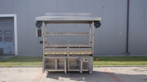 Gastronomic gas grill for skewers, piglet