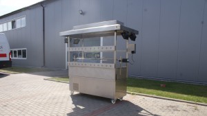 Gastronomic gas grill for skewers, piglet